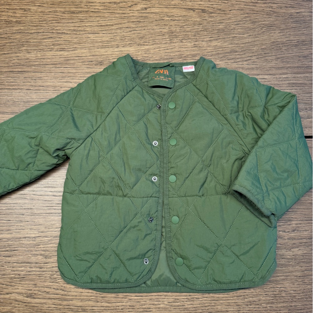 Zara Olive Quilted Jacket